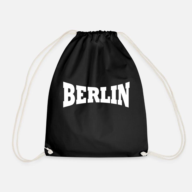 Berlin Schriftzug - Drawstring Bag - black