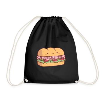 Pain mignon de sandwich sous-marin - Sac de sport léger - noir - Devant