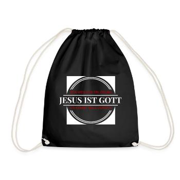 Jesus Christus Shirt Jesus ist Gott Christlich - Turnbeutel - Schwarz - Vorne