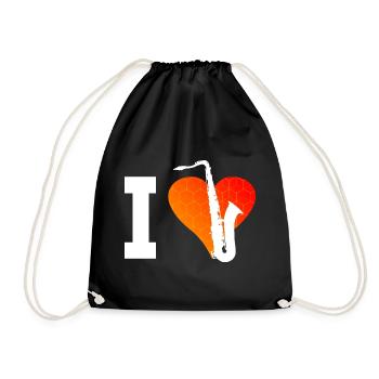 Saxophoniste Femmes Hommes Saxophone Saxophone Saxophone Saxophone - Sac de sport léger - noir - Devant
