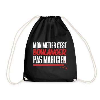 Mon métier c'est Boulanger pas Magicien - Sac de sport léger - noir - Devant