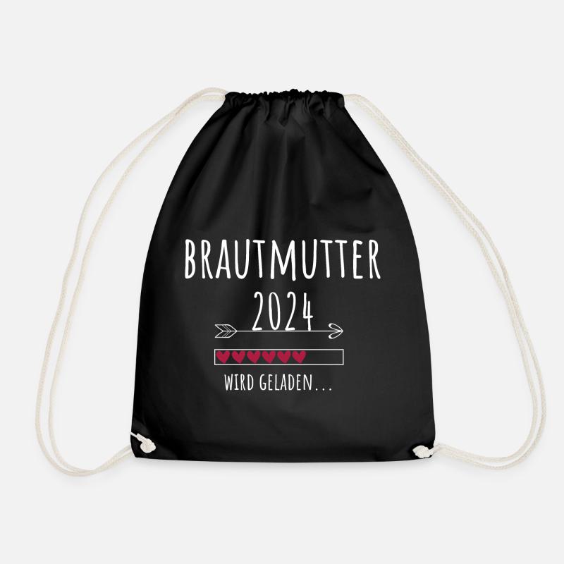 Brautmutter 2024 Ankündigung Hochzeit Verlobung - Turnbeutel - Schwarz