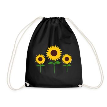 Fleur Jaune Fleur Fleurs de tournesol - Sac de sport léger - noir - Devant