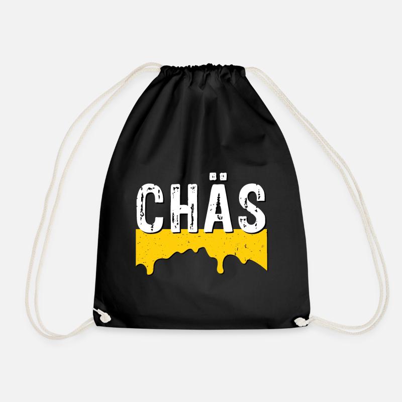 Chäs (SWISS CHEESE) - Turnbeutel - Schwarz