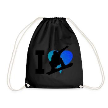 Snowboard hommes snowboarder sports d'hiver femmes - Sac de sport léger - noir - Devant