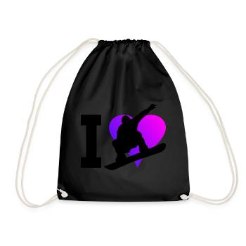 Snowboarder femmes sports d'hiver hommes snowboard - Sac de sport léger - noir - Devant