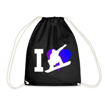 Sports d'hiver snowboarders hommes snowboard femmes - Sac de sport léger - noir - Devant