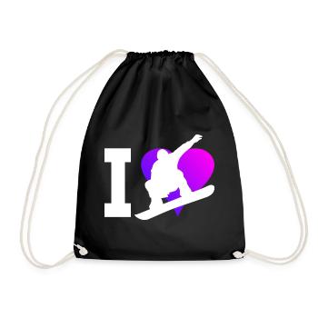 Femmes snowboarders snowboard snowboard hommes - Sac de sport léger - noir - Devant