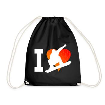 Snowboard Femmes Snowboard Hommes Snowboarder - Sac de sport léger - noir - Devant