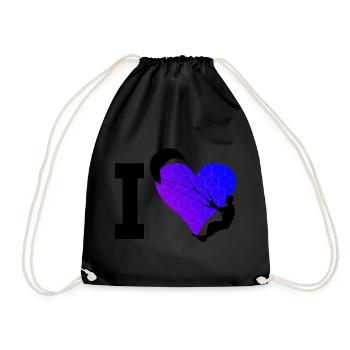 Kitesurfing Men Kitesurf Kite Kite Kiten Kitesurfer - Drawstring Bag - black - Front