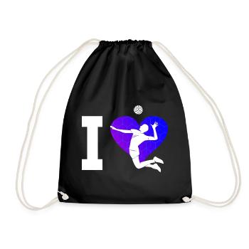Beachvolleyball Beach Volley Volleyball - Drawstring Bag - black - Front