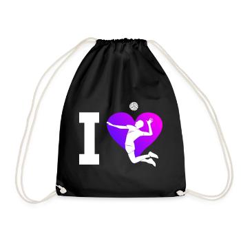 Beach Volleyball Beach Volley Volley Men - Drawstring Bag - black - Front