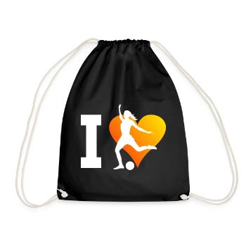 Football Football Matches Women's Football Players - Drawstring Bag - black - Front