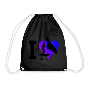 wingfoil femmes foil hydrofoil wingsurf - Sac de sport léger - noir - Devant