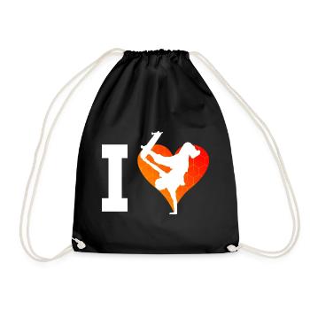 Women's Skater Skateboarding Skating Skateboarder - Drawstring Bag - black - Front