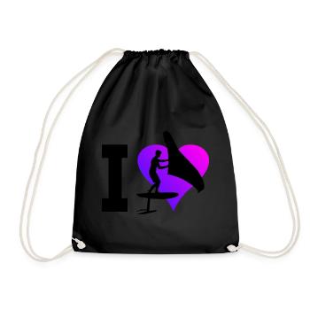 hydroptère foilwing hommes wingfoil wingsurfing - Sac de sport léger - noir - Devant