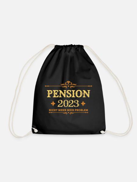 Pension 2023 Pensionierung Rentner Ruhestand - Turnbeutel - Schwarz