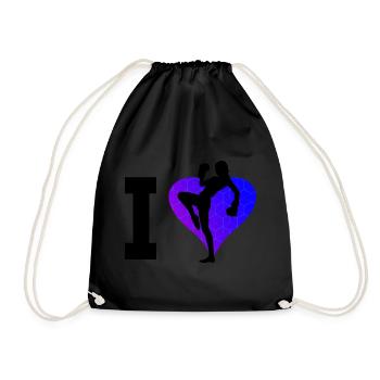 Kickboxing Women Kickboxer Kickboxing - Drawstring Bag - black - Front