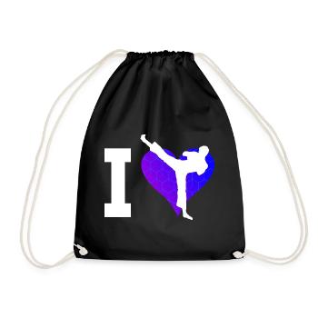 Boxe Kickboxeur Kickboxing Femmes Boxe Kickboxing - Sac de sport léger - noir - Devant