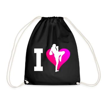Thai Boxing Men Women Thai Boxing Thaiboxing - Drawstring Bag - black - Front