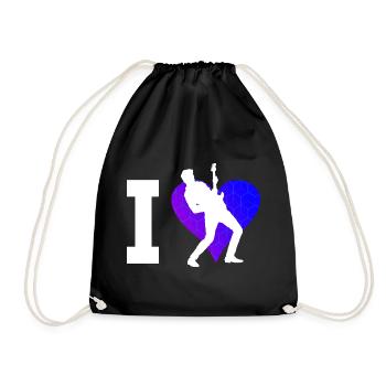 Guitar Electric guitar electronic guitar Guitar - Drawstring Bag - black - Front