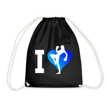 Kickboxing Hommes Boxe Féminine Boxe - Sac de sport léger - noir - Devant