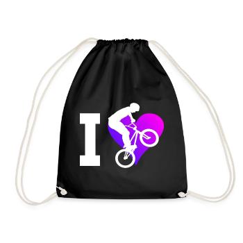 bmx jungen Herren bmx Damen Bike Radfahren - Turnbeutel - Schwarz - Vorne