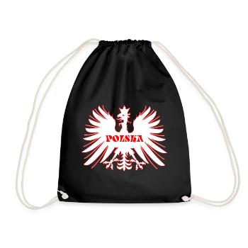 Polska eagle - Drawstring Bag - black - Front
