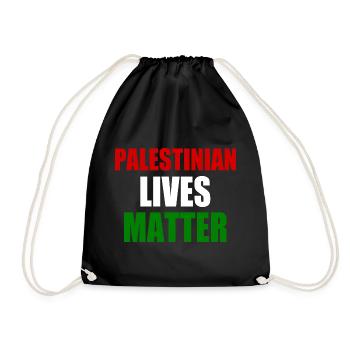 Palestinian lives matter - Drawstring Bag - black - Front