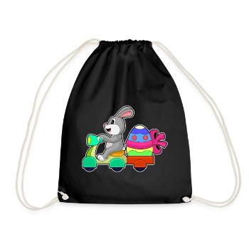 Hase Ostern Lieferdienst - Turnbeutel - Schwarz - Vorne