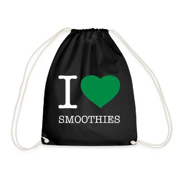 I LOVE SMOOTHIES - Turnbeutel - Schwarz - Vorne