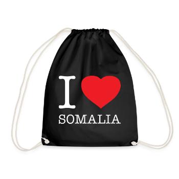 J’AIME LA SOMALIE - Sac de sport léger - noir - Devant
