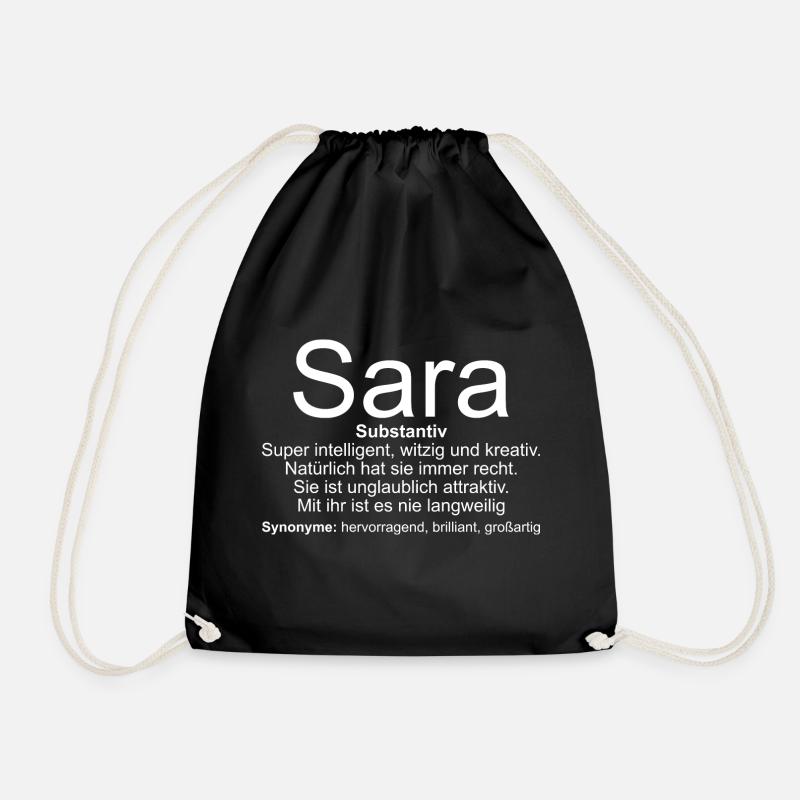 Name Definition Sara - Turnbeutel - Schwarz