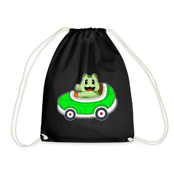 Turtle Car - Drawstring Bag - black - Front