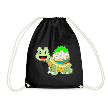 Oeuf de Pâques tortue - Sac de sport léger - noir - Devant