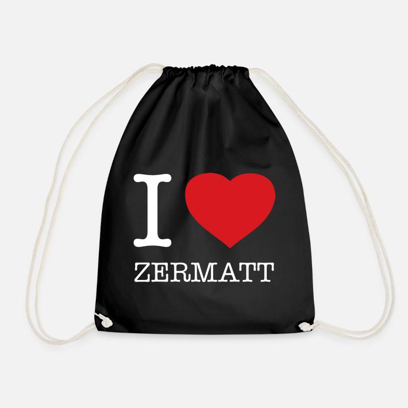 I LOVE ZERMATT - Turnbeutel - Schwarz