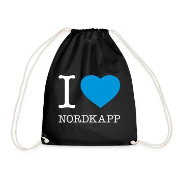I LOVE NORDKAPP Norway Norwegen - Drawstring Bag - black - Front