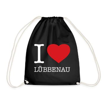 I LOVE LÜBBENAU - Drawstring Bag - black - Front