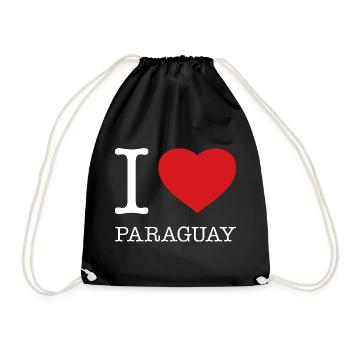 I LOVE PARAGUAY - Drawstring Bag - black - Front
