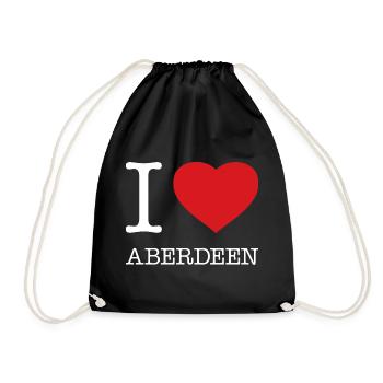 I LOVE ABERDEEN - Turnbeutel - Schwarz - Vorne