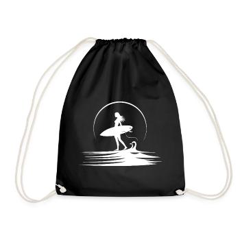 Surfeur - Sac de sport léger - noir - Devant