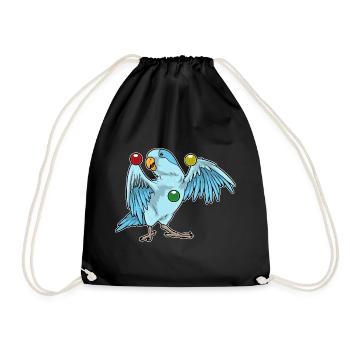 Jongleur perroquet jonglant - Sac de sport léger - noir - Devant