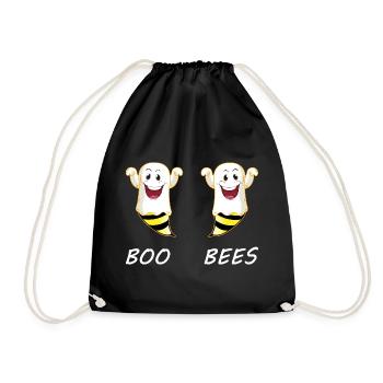 Boo Bees Halloween Couple - Drawstring Bag - black - Front