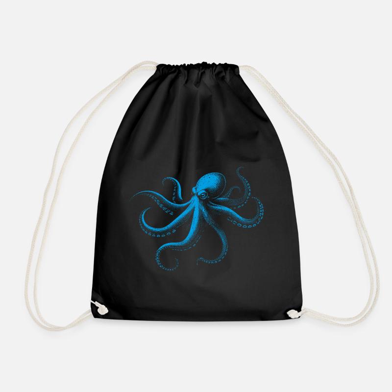 Pieuvre en Monochrome - Sac de sport léger - noir