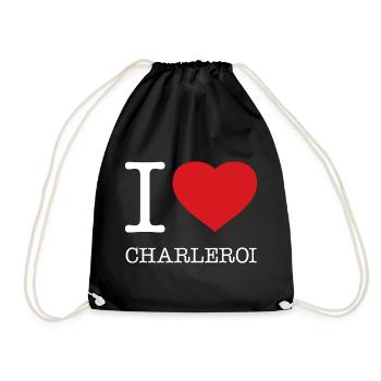I love Charleroi - Drawstring Bag - black - Front