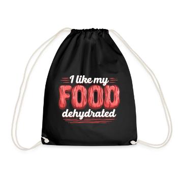 Bœuf séché comme ma nourriture déshydratée - Sac de sport léger - noir - Devant