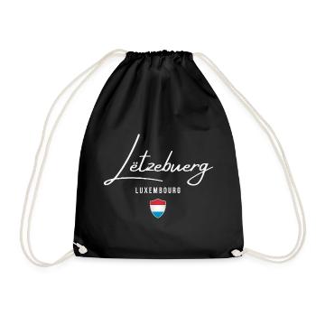 I love Luxembourg, born in Luxembourg - Drawstring Bag - black - Front