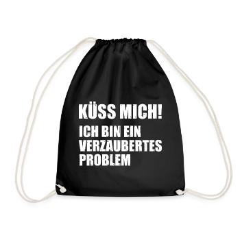 Embrasse-moi, je suis un problème enchanté - Sac de sport léger - noir - Devant