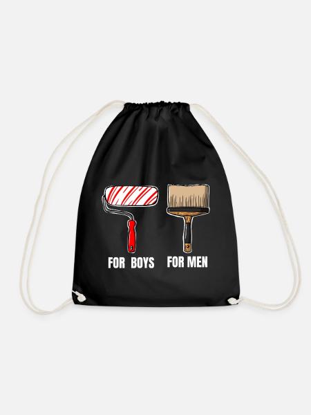 Painting is a serious thing - Drawstring Bag - black