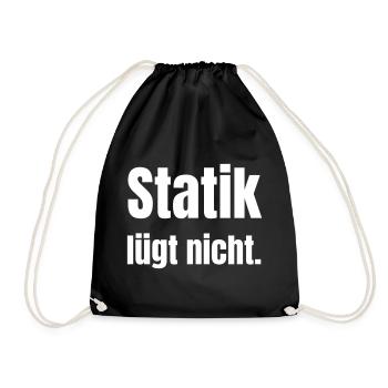 Statics does not lie. - Drawstring Bag - black - Front